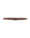 Vicolo Woman Belt Brown Size 34 Leather In Brown