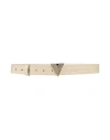 Vicolo Woman Belt Ivory Size 34 Leather In White