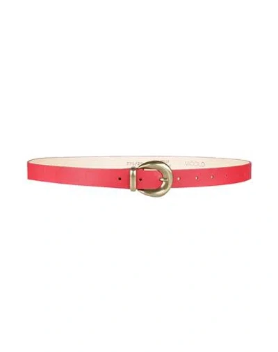 Vicolo Woman Belt Red Size 34 Leather