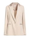 Vicolo Woman Blazer Beige Size L Polyester, Elastane In White