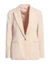 Vicolo Woman Blazer Beige Size L Polyester, Viscose, Elastane