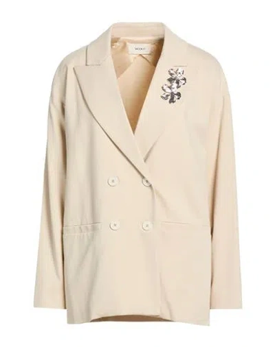 Vicolo Woman Blazer Beige Size L Viscose, Polyamide, Elastane In Sand