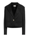 Vicolo Woman Blazer Black Size M Cotton, Elastane In Black