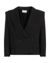 Vicolo Woman Blazer Black Size M Viscose, Linen