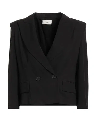 Vicolo Woman Blazer Black Size M Viscose, Linen