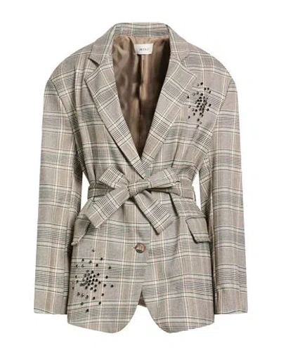 Vicolo Woman Blazer Black Size Onesize Polyester, Viscose, Elastane In Gray