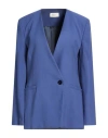 Vicolo Woman Blazer Blue Size M Viscose, Polyester In Blue