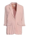 Vicolo Woman Blazer Blush Size S Viscose, Linen, Polyester In Pink