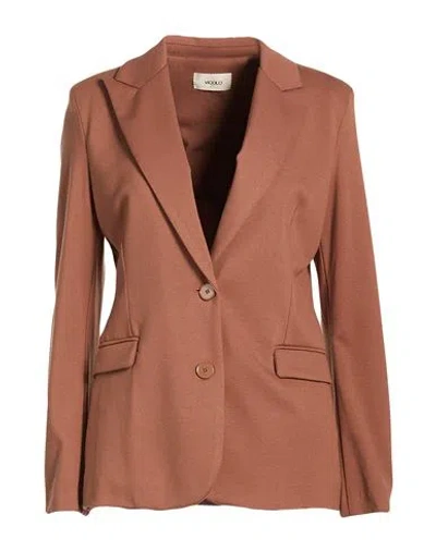 Vicolo Woman Blazer Brown Size L Viscose, Polyamide, Elastane