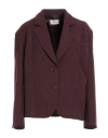 Vicolo Woman Blazer Burgundy Size S Polyester, Viscose, Elastane