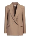Vicolo Woman Blazer Camel Size Xs Viscose, Polyester In Beige