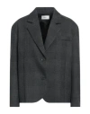 Vicolo Woman Blazer Charcoal Size L Polyester, Viscose, Elastane In Grey