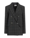 Vicolo Woman Blazer Charcoal Size S Polyester, Viscose, Elastane In Grey