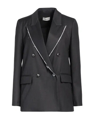 Vicolo Woman Blazer Charcoal Size Xs Polyester, Viscose, Elastane, Cotton In Grey