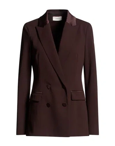 Vicolo Woman Blazer Chocolate Brown Size S Polyester, Elastane