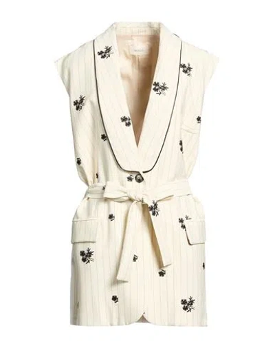 Vicolo Woman Blazer Cream Size L Viscose, Polyamide, Polyester In Brown