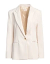 Vicolo Woman Blazer Cream Size M Polyester, Viscose, Elastane In White