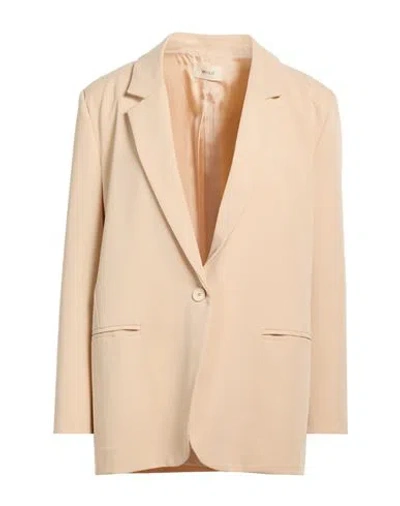 Vicolo Woman Blazer Cream Size Onesize Polyester, Viscose, Elastane In Nude