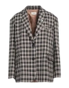 Vicolo Woman Blazer Dark Brown Size Onesize Polyester, Viscose, Elastane In Brown
