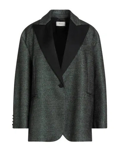 Vicolo Woman Blazer Dark Green Size Onesize Cotton, Acrylic, Polyamide, Polyester, Elastane