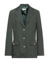 Vicolo Woman Blazer Dark Green Size S Polyester, Viscose, Elastane