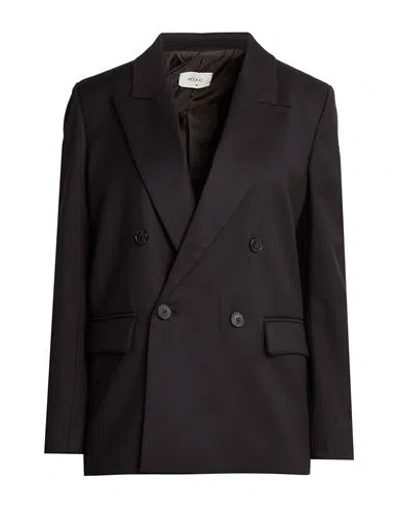 Vicolo Woman Blazer Dark Purple Size Xs Polyester, Viscose, Elastane In Black