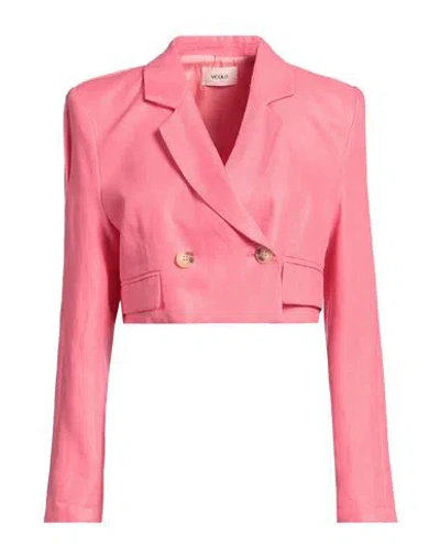 VICOLO VICOLO WOMAN BLAZER FUCHSIA SIZE M POLYESTER