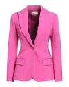 Vicolo Woman Blazer Fuchsia Size Xs Polyester, Elastane In Pink