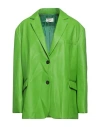 Vicolo Woman Blazer Acid Green Size Onesize Polyester, Polyurethane In Green