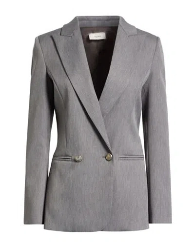 Vicolo Woman Blazer Grey Size M Polyester, Elastane In Gray