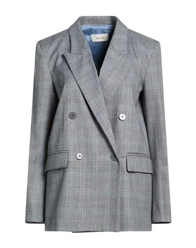 Vicolo Woman Blazer Grey Size M Polyester, Viscose, Elastane In Gray