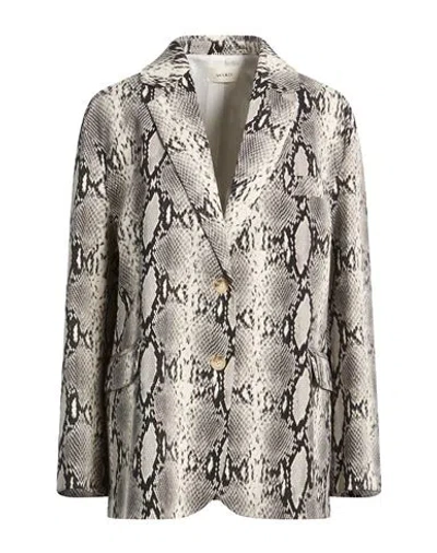 Vicolo Woman Blazer Grey Size Onesize Cotton, Elastane In Gray