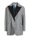 Vicolo Woman Blazer Grey Size Onesize Polyester, Viscose, Elastane In Multi