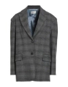 Vicolo Woman Blazer Grey Size S Polyester, Viscose, Elastane