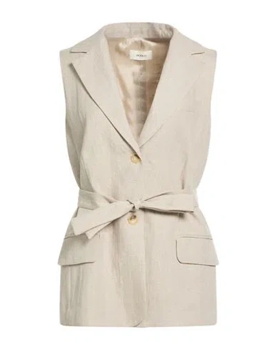 Vicolo Woman Blazer Grey Size Xs Linen In Gray