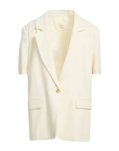 Vicolo Woman Blazer Ivory Size M Viscose, Linen In White