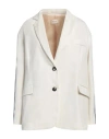 Vicolo Woman Blazer Ivory Size Onesize Cotton, Elastane In White