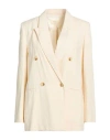 Vicolo Woman Blazer Ivory Size Xs Viscose, Linen In Neutral