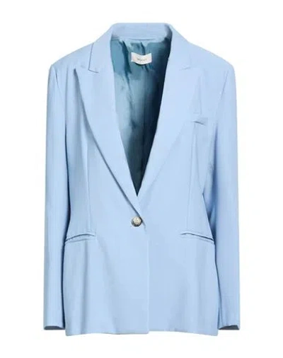 Vicolo Woman Blazer Light Blue Size L Viscose, Polyester