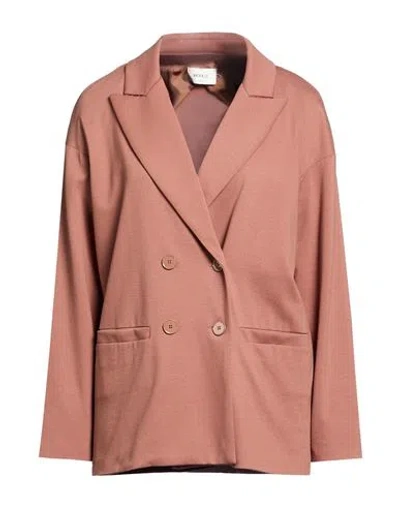 Vicolo Woman Blazer Light Brown Size M Viscose, Polyamide, Elastane