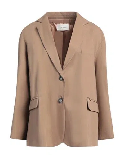 Vicolo Woman Blazer Light Brown Size Onesize Cotton, Elastane In Beige