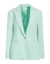 Vicolo Woman Blazer Light Green Size L Polyester, Viscose, Elastane