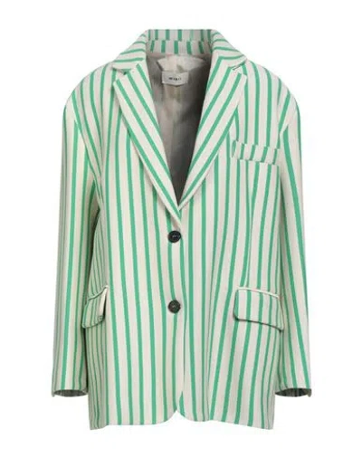 Vicolo Woman Blazer Light Green Size Onesize Cotton, Polyester