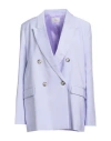 Vicolo Woman Blazer Lilac Size L Viscose, Polyester In Purple