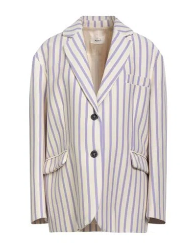 Vicolo Woman Blazer Lilac Size Onesize Cotton, Polyester In Purple