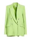 Vicolo Woman Blazer Lime Green Size M Viscose, Polyester In Green