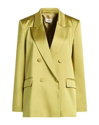 Vicolo Woman Blazer Lime Green Size S Polyester, Elastane In Black