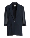Vicolo Woman Blazer Midnight Blue Size Xs Viscose, Linen, Polyester