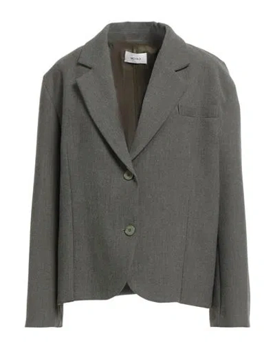 Vicolo Woman Blazer Military Green Size M Polyester, Viscose, Elastane