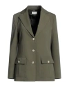 Vicolo Woman Blazer Military Green Size S Polyester, Viscose, Elastane In Green